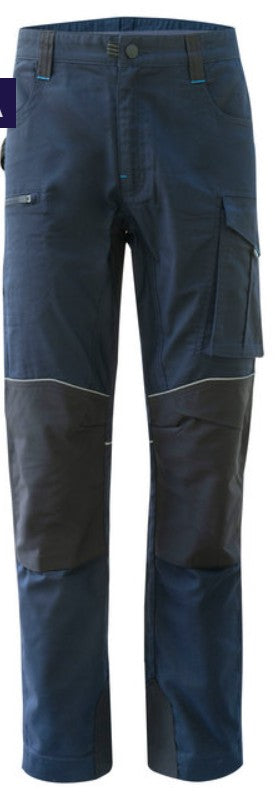 Pantalone ROSSINI R-EVOLUTION
65% poliestere riciclato, 33% cotone, 2% elastane
Inserti in cordura 100% poliestere
Peso 270 g/m²