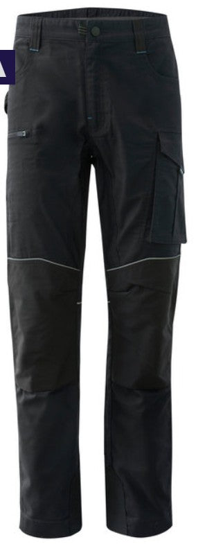 Pantalone ROSSINI R-EVOLUTION
65% poliestere riciclato, 33% cotone, 2% elastane
Inserti in cordura 100% poliestere
Peso 270 g/m²