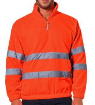 Pile alta visibilità LOGICA PYLE/HV 
con bande rifrangenti 
100% poliestere