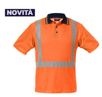 Thumbnail for Polo ROSSINI SUNNY ALTA VISIBILITÀ con srisce rifrangenti anteriori e posteriori 
55% cotone, 45% poliestere
Peso 150 g/m² 
COTONE A CONTATTO CON LA PELLE