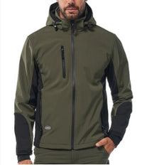Thumbnail for Giacca LOGICA URAGAN7 in Softshell 320 gr waterproof 6000 mm/h2o con cappuccio staccabile Verde
