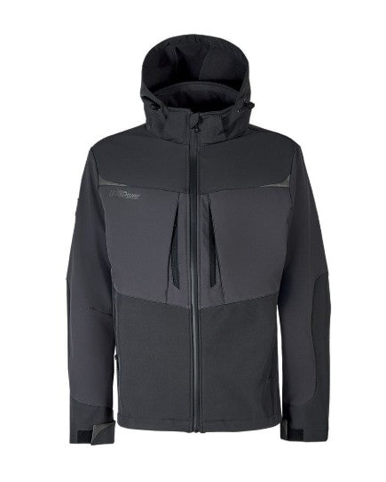 Giacca tecnica VERVE UPOWER Realizzata in softshell innovativo con interno in micro-fleece al grafene, garantisce la distribuzione uniforme del calore per un comfort ottimale