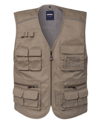 Thumbnail for Gilet ROSSINI FLORIDA estivo con chiusura anteriore, carré anteriore con profilo rifrangente a contrasto.
65% poliestere, 35% cotone.
Peso 210 g/m².