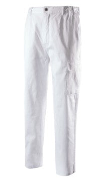 Pantalone LOGICA da lavoro bianco con tasche 220 gr.