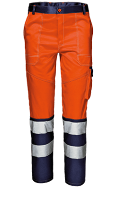 Pantalone alta visibilità bicolore Sir Safety Velvet arancio/blu