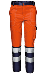 Thumbnail for Pantalone alta visibilità bicolore Sir Safety Velvet arancio/blu