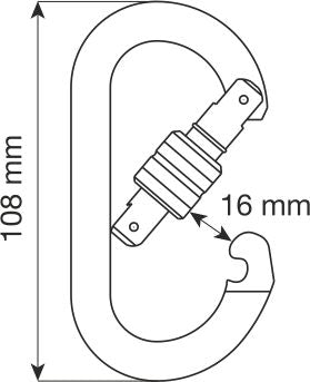 Moschettone ovale acciaio Standard Lock