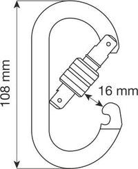 Thumbnail for Moschettone ovale acciaio Standard Lock
